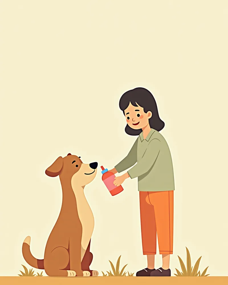 강아지 두꺼비독중독 응급처치 — 조심스럽게 구강 헹구기
