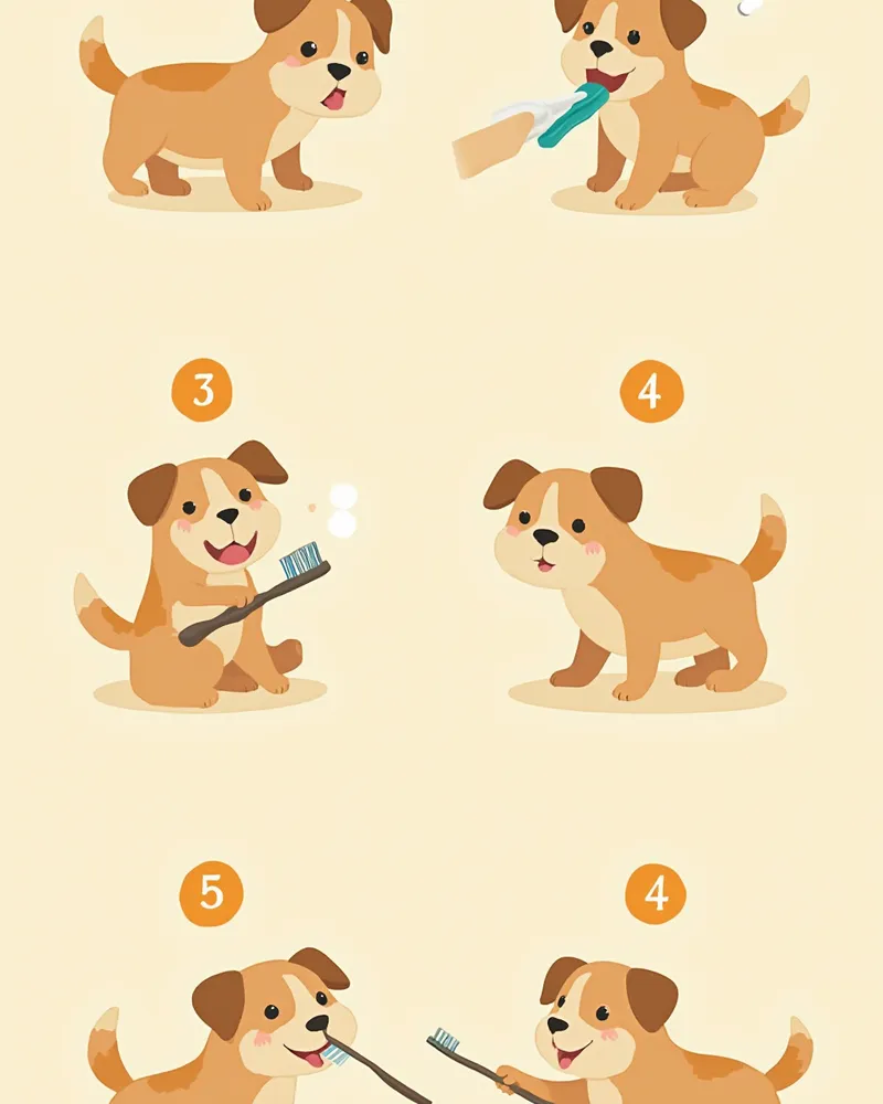 강아지 양치 4단계 이미지