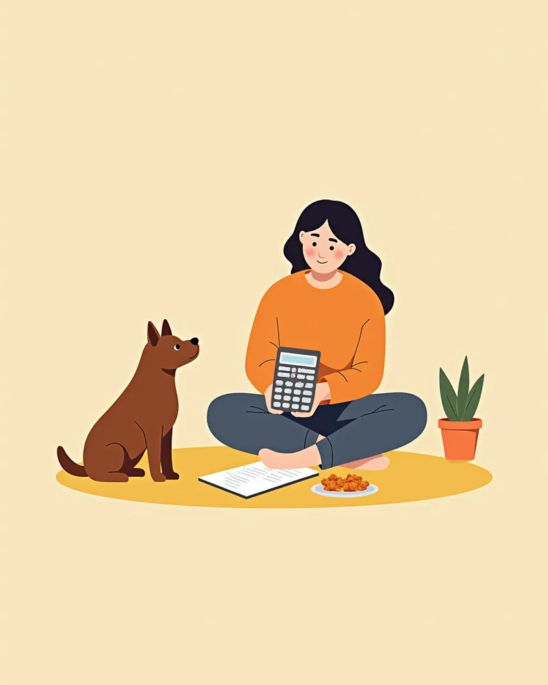 강아지 간식 칼로리 계산 모습
