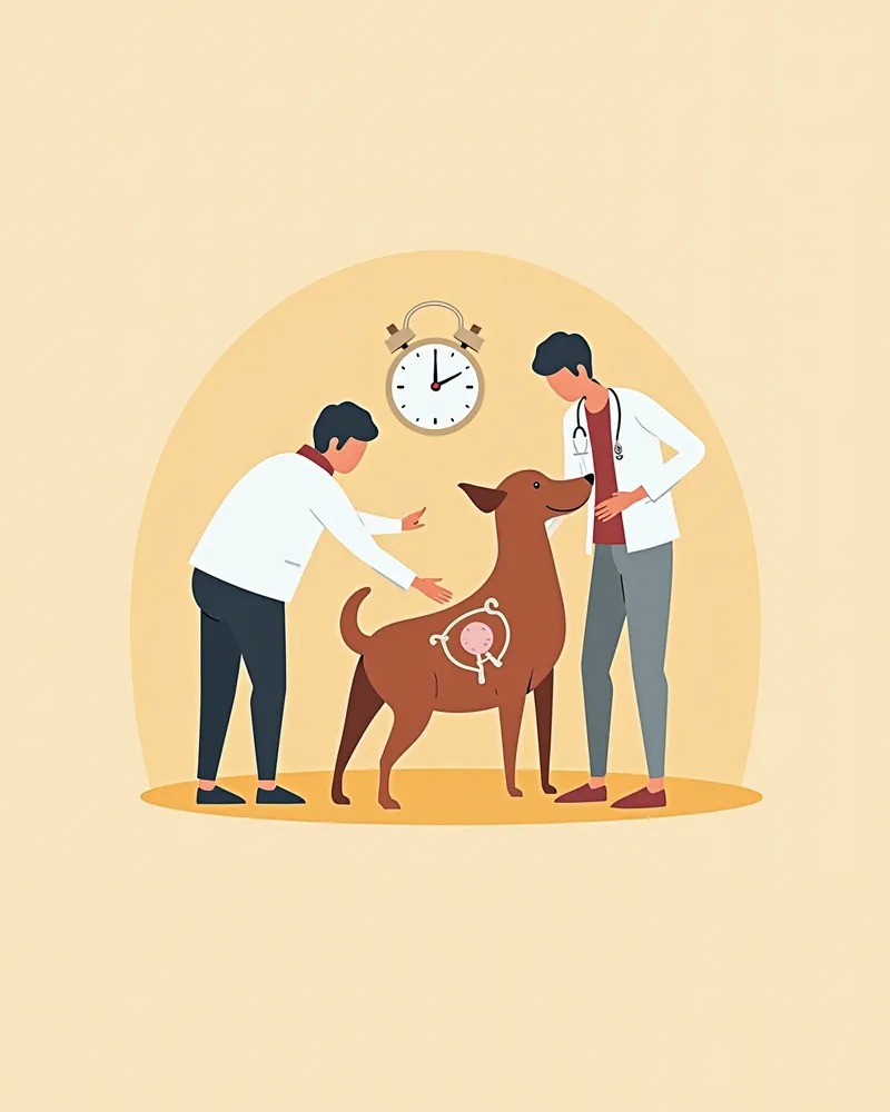 강아지 방광 초음파 검사 중
