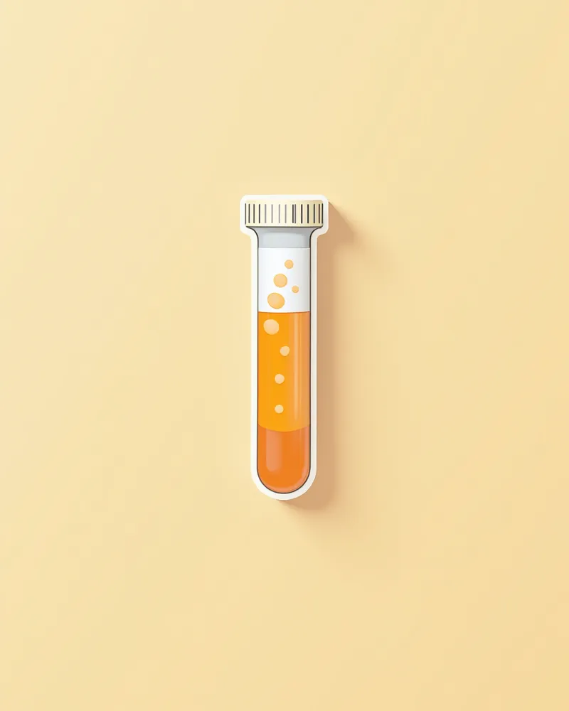 sterile 소변 샘플이 담긴 용기