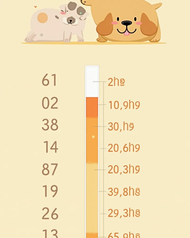강아지 요비중 정상 범위를 보여주는 차트