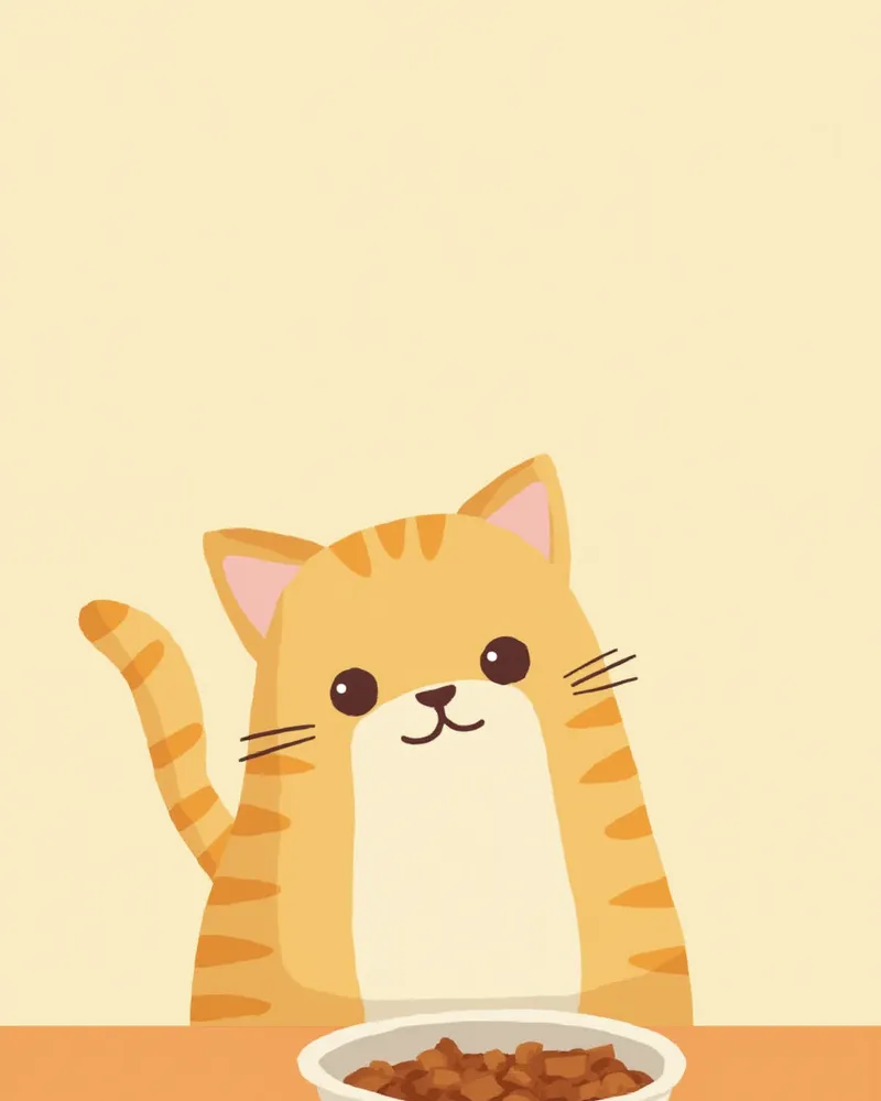 고단백 습식 사료를 바라보는 고양이