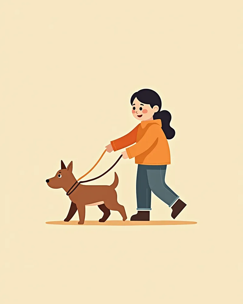 강아지 비만 치료를 위한 산책 활동