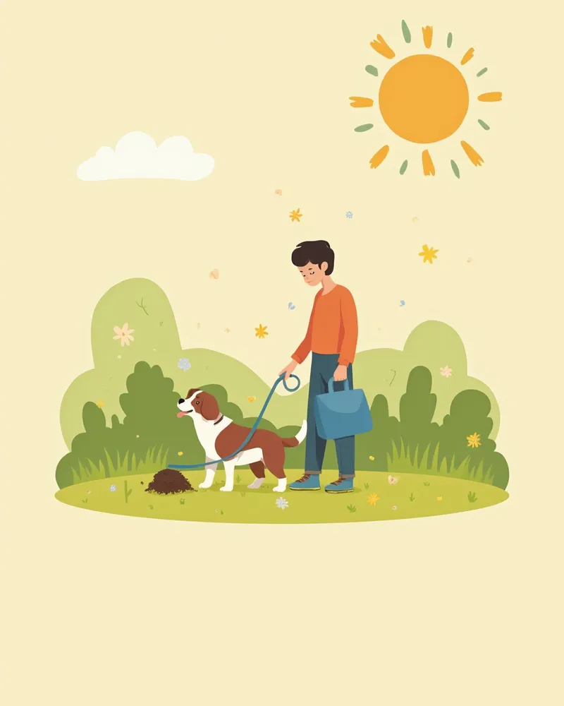 강아지 배변 즉시 수거 — 재감염 예방을 위한 위생 관리