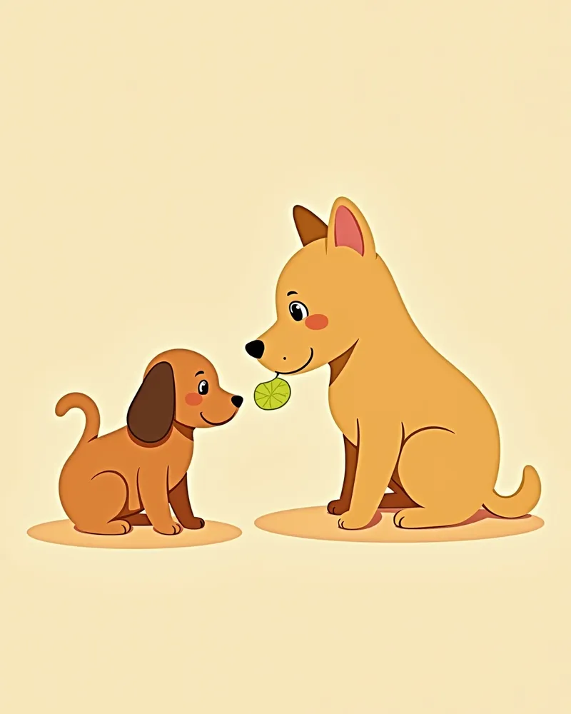 เจ้าของให้ขนมซูกินีแก่สุนัข