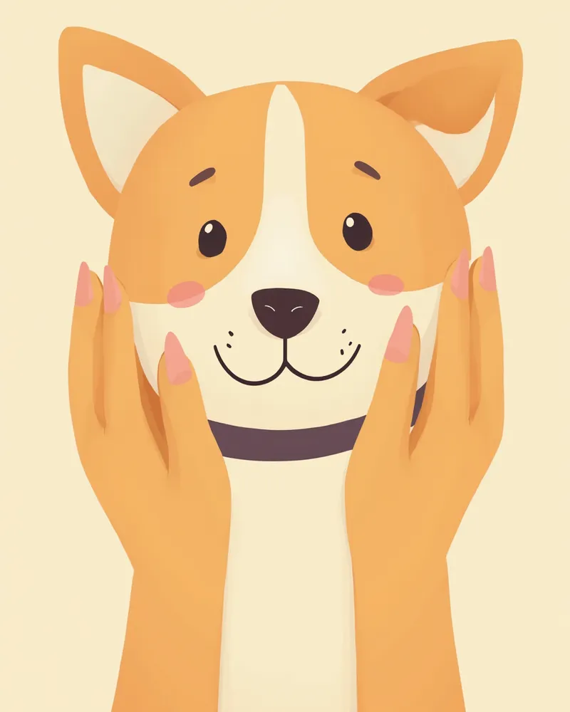 주둥이 부종이 관찰되는 강아지의 얼굴 클로즈업