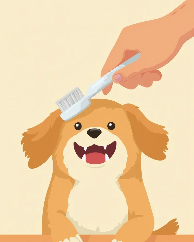 강아지 잇몸 색을 확인하는 보호자의 손