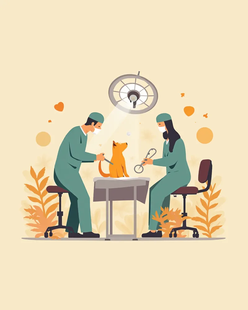 수술 준비 중인 수의료진