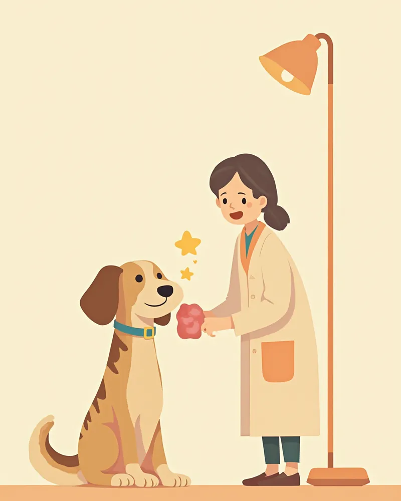 에키노코쿠스 감염 강아지 증상 점검을 위한 동물병원 진료 이미지