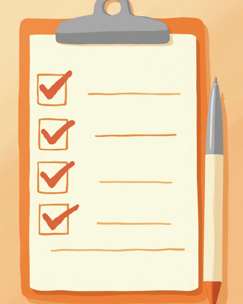 응급 연락처 항목 체크리스트