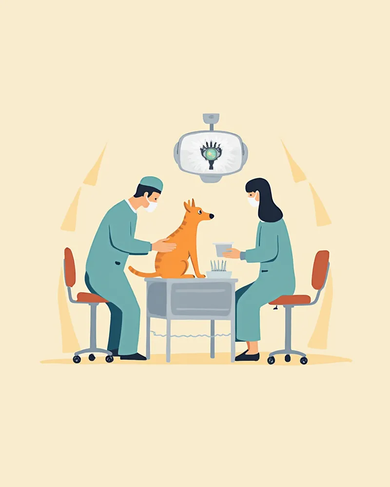 전신마취 아래 진행되는 안구 적출 수술 과정 이미지