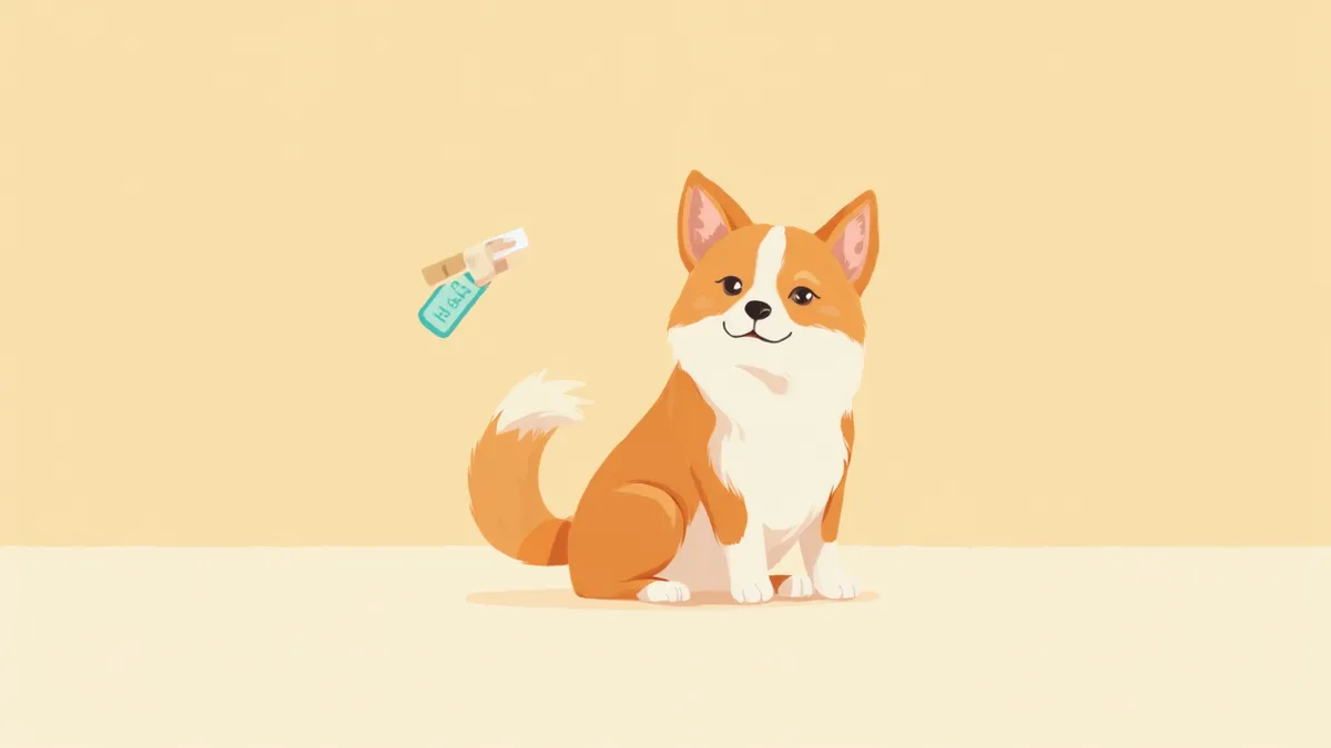 강아지에게 안약을 넣기 위해 보호자가 자세를 잡는 모습