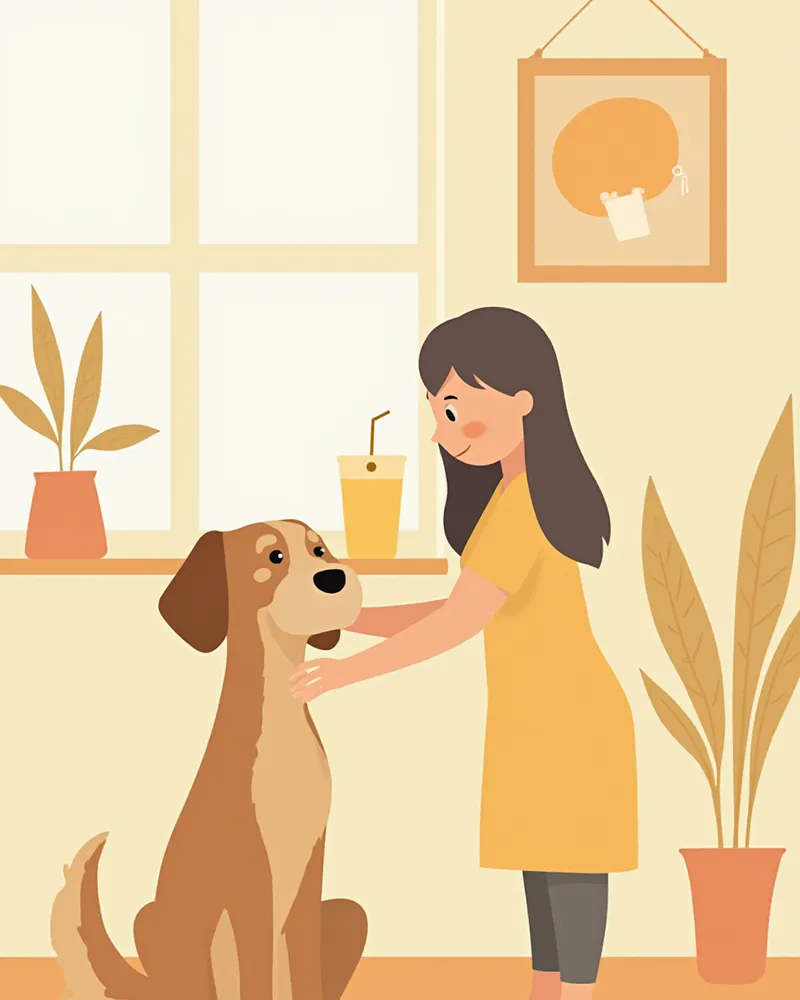 반려동물 탈수 상태를 확인하는 모습