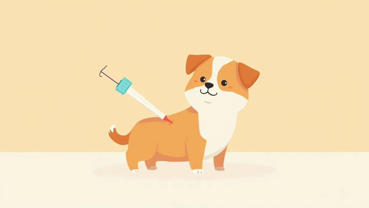 세침 흡인 검사를 받는 강아지