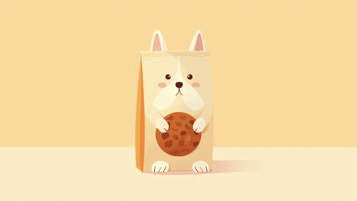 사료 봉지의 유통기한 표시를 확인하는 보호자의 손