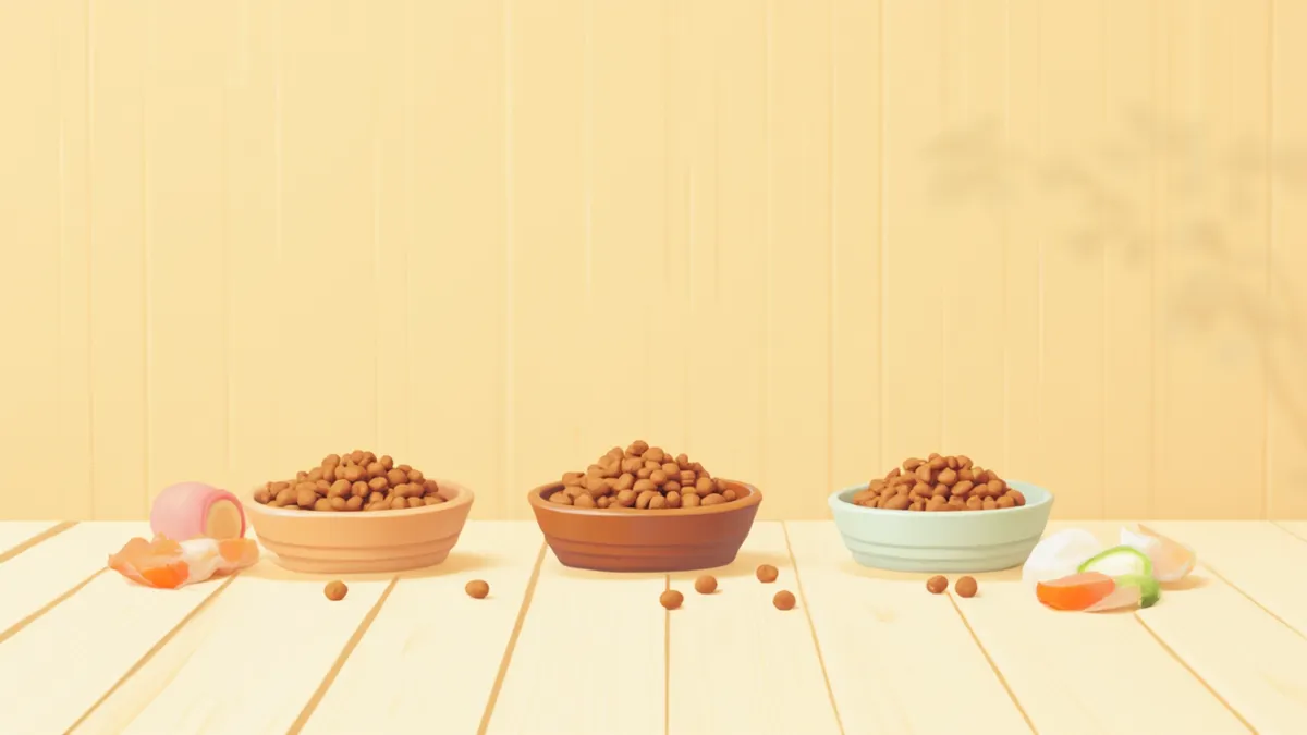 세 등급 사료 비교 플랫레이