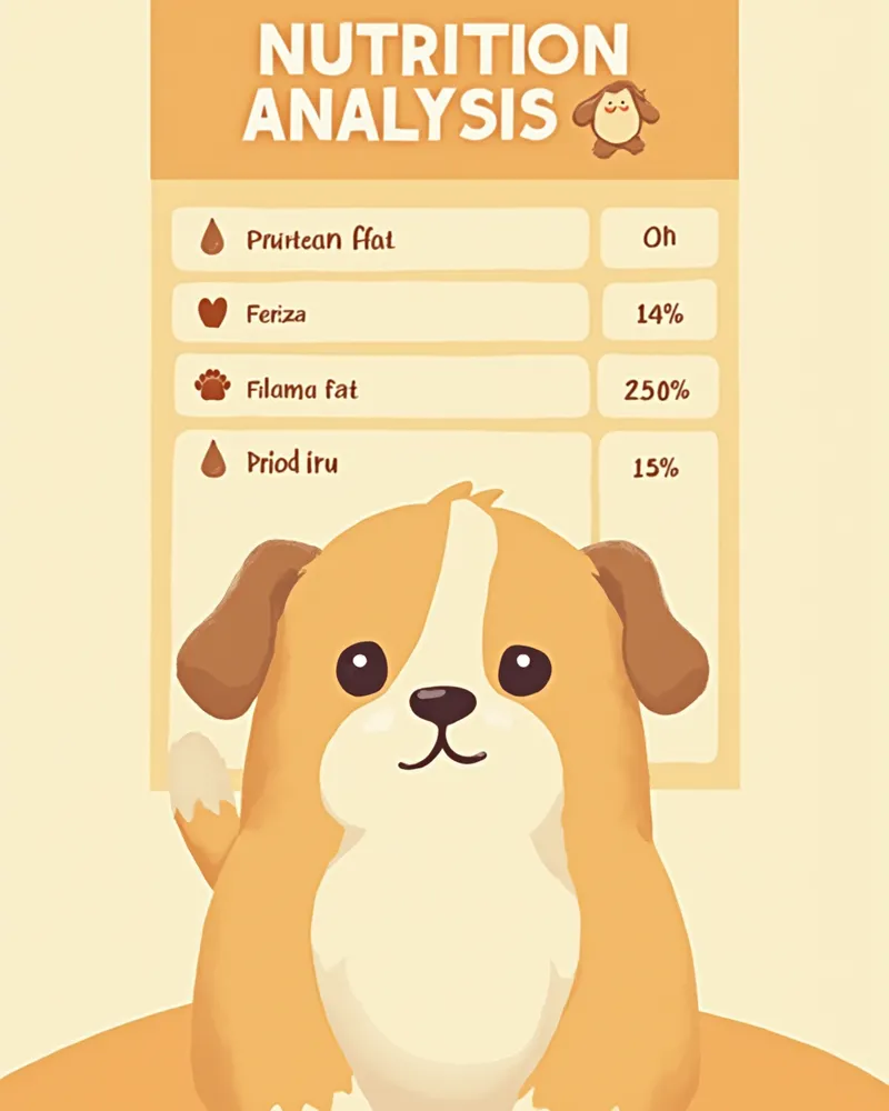 보장 분석표에 표시된 단백질·지방·섬유·수분 수치