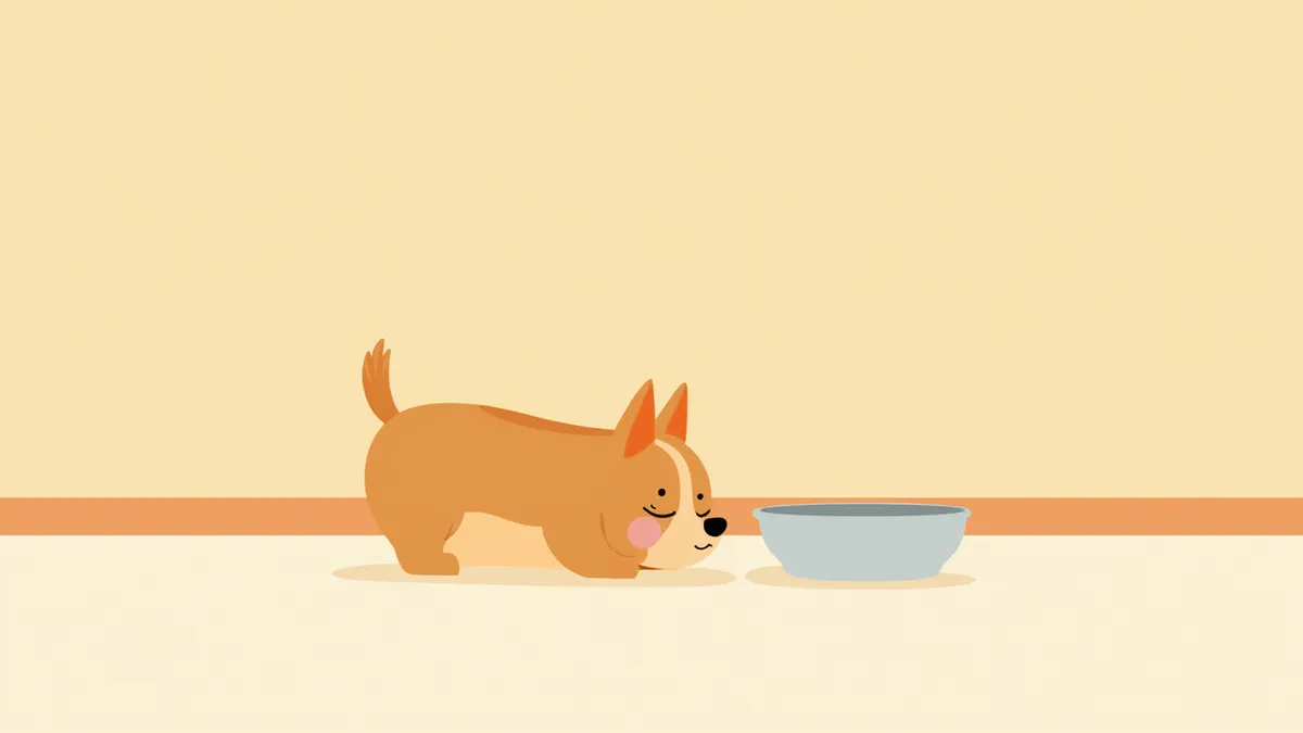 음식을 잘못 먹고 불편해하는 강아지와 보호자