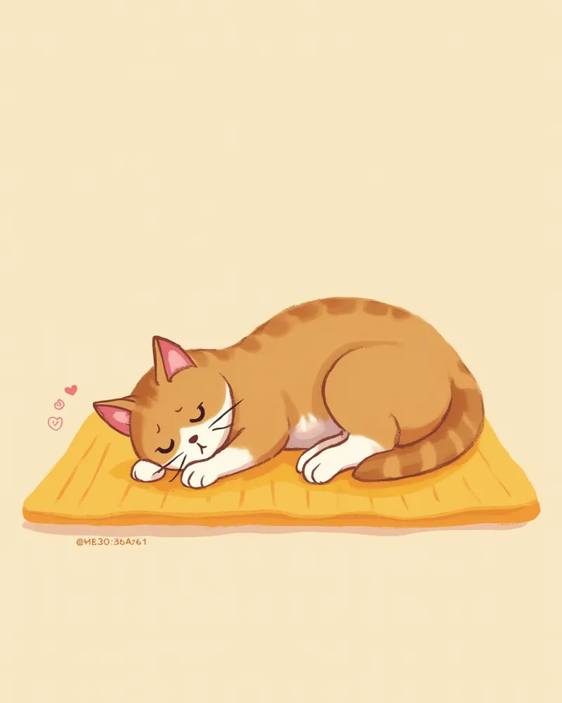 기운 없이 누워 있는 고양이를 살피는 보호자