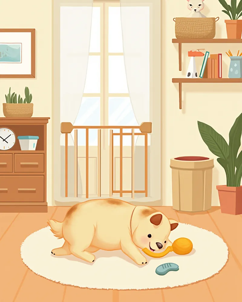 반려동물 안전을 고려한 깔끔한 거실 환경