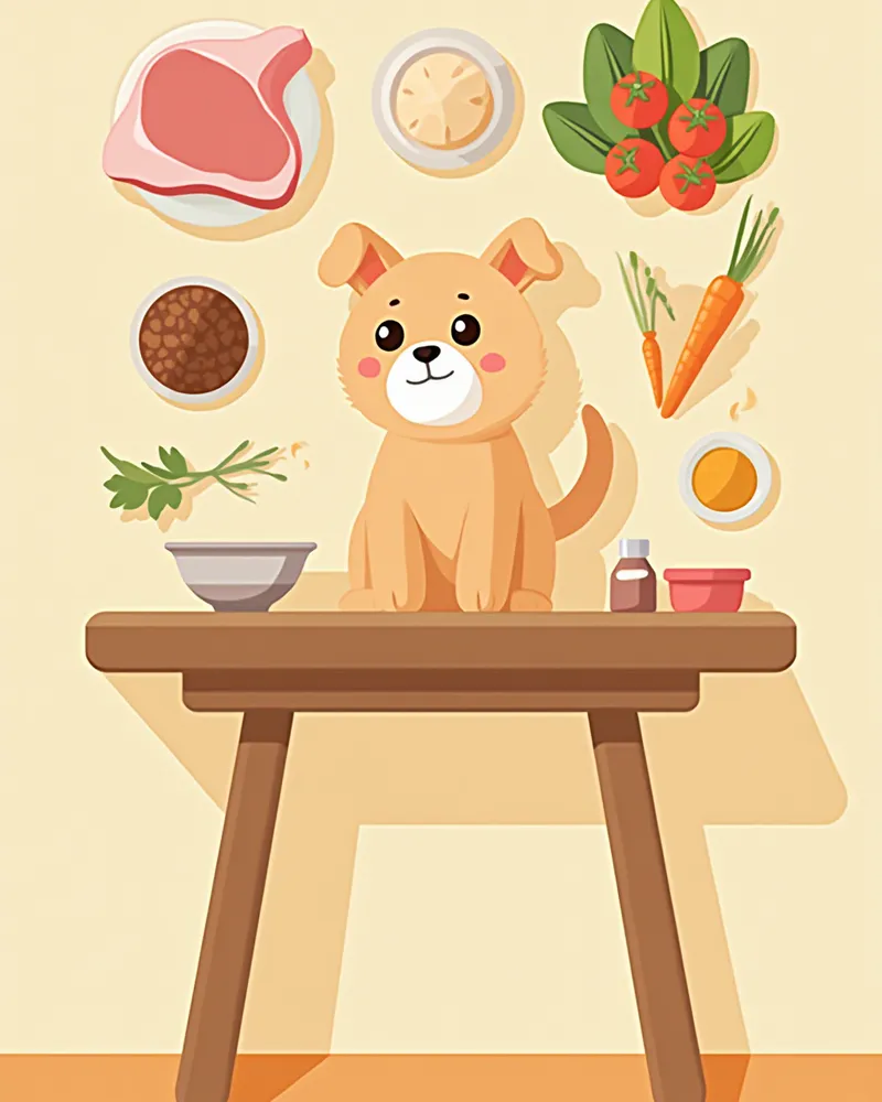 생식 영양 균형을 위한 재료들을 나란히 배치한 이미지