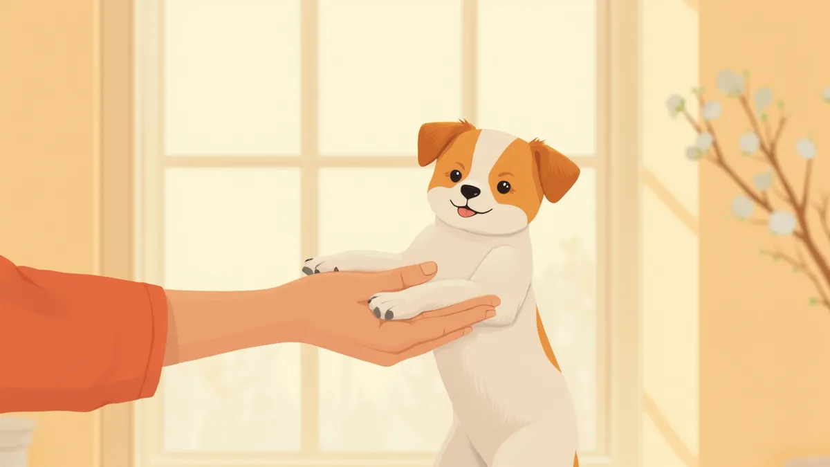 겨울철 추위에 노출된 강아지 발