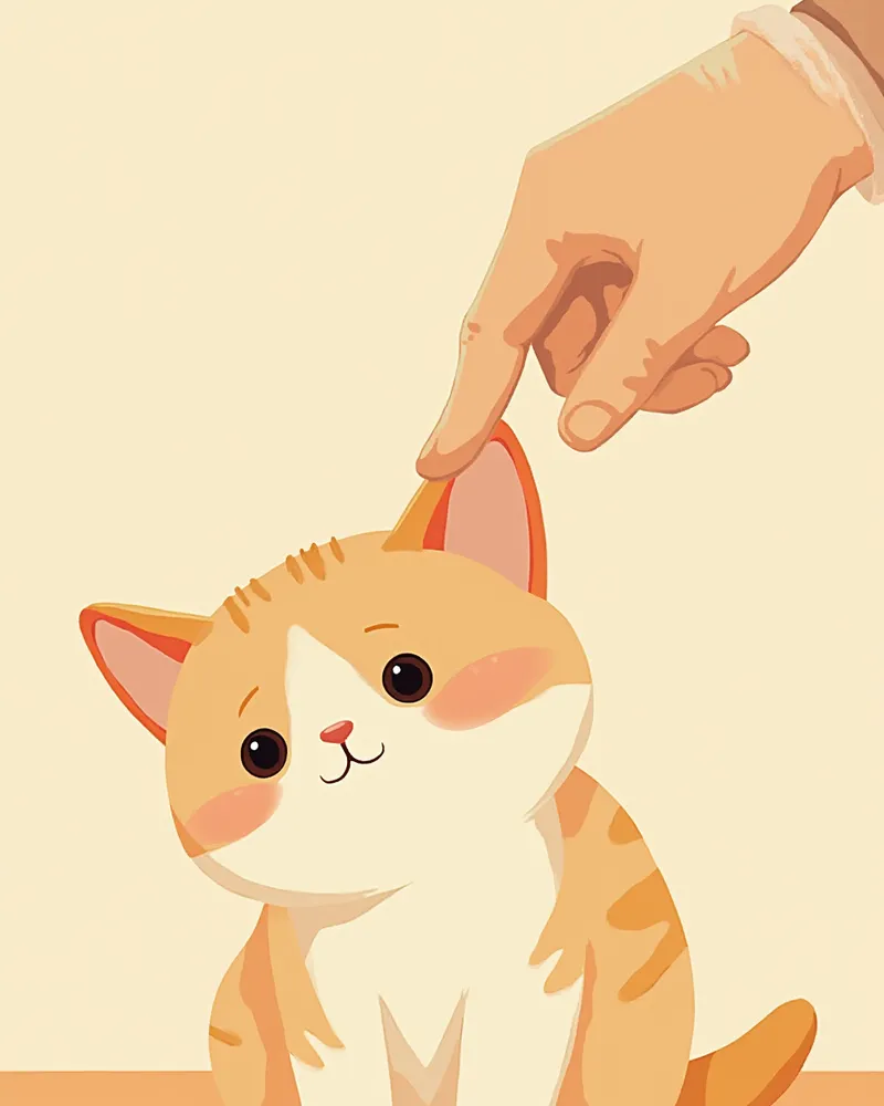 고양이 귀 부위 근접 사진