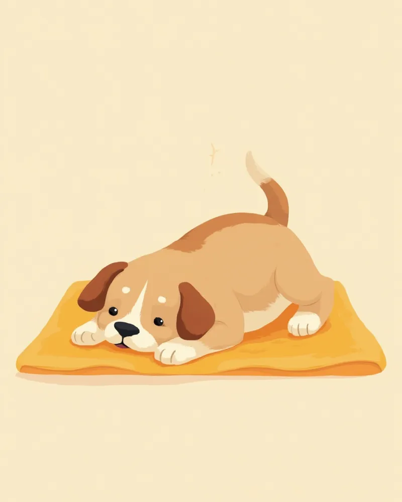 람블리아 감염 증상을 보이는 강아지