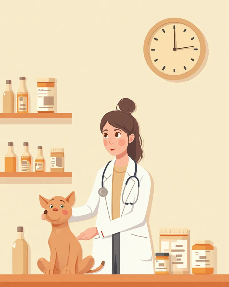 신장 처방식과 약물을 준비하는 수의사