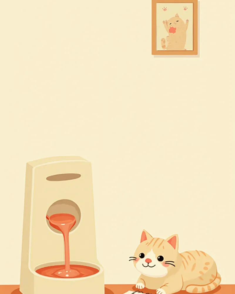 집에서 반려동물 체중과 물 섭취를 점검하는 모습