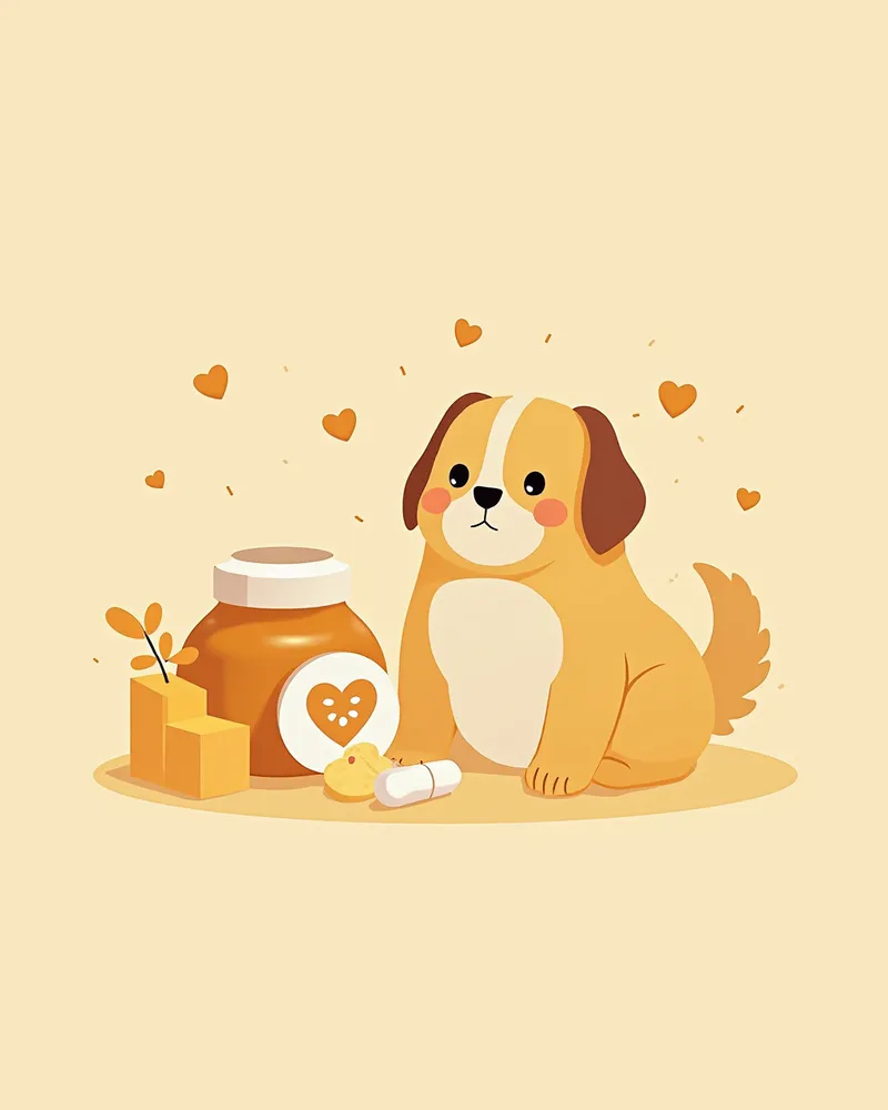 글루코사민과 콘드로이틴의 시너지 효과를 나타낸 일러스트