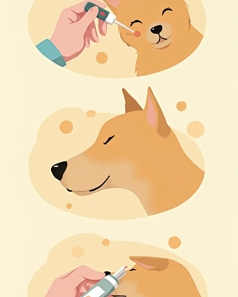 가정 혈당측정기 사용 단계 일러스트