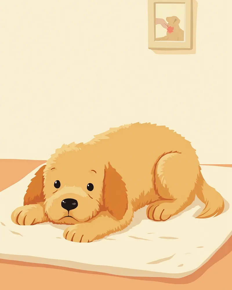 고관절 검진을 받는 골든두들