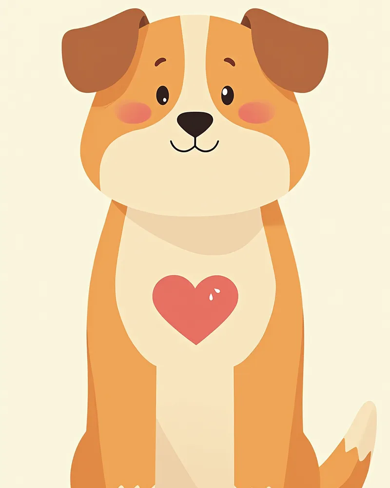 강아지 심장 청진 위치와 심잡음 등급별 의미를 보여주는 해부학 일러스트