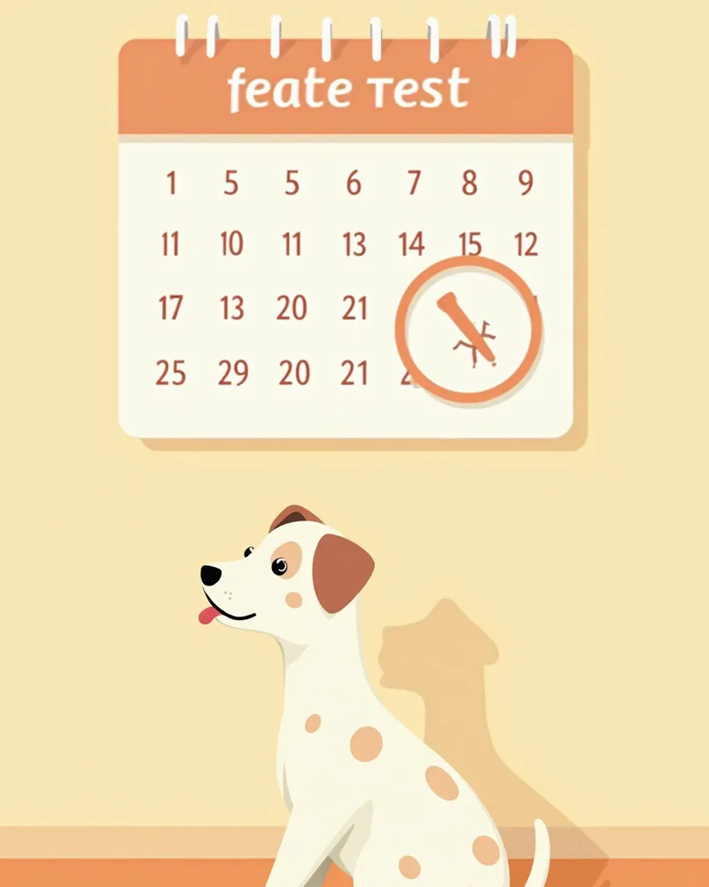 동물병원에서 정기 심장사상충 검사 일정을 안내받는 모습