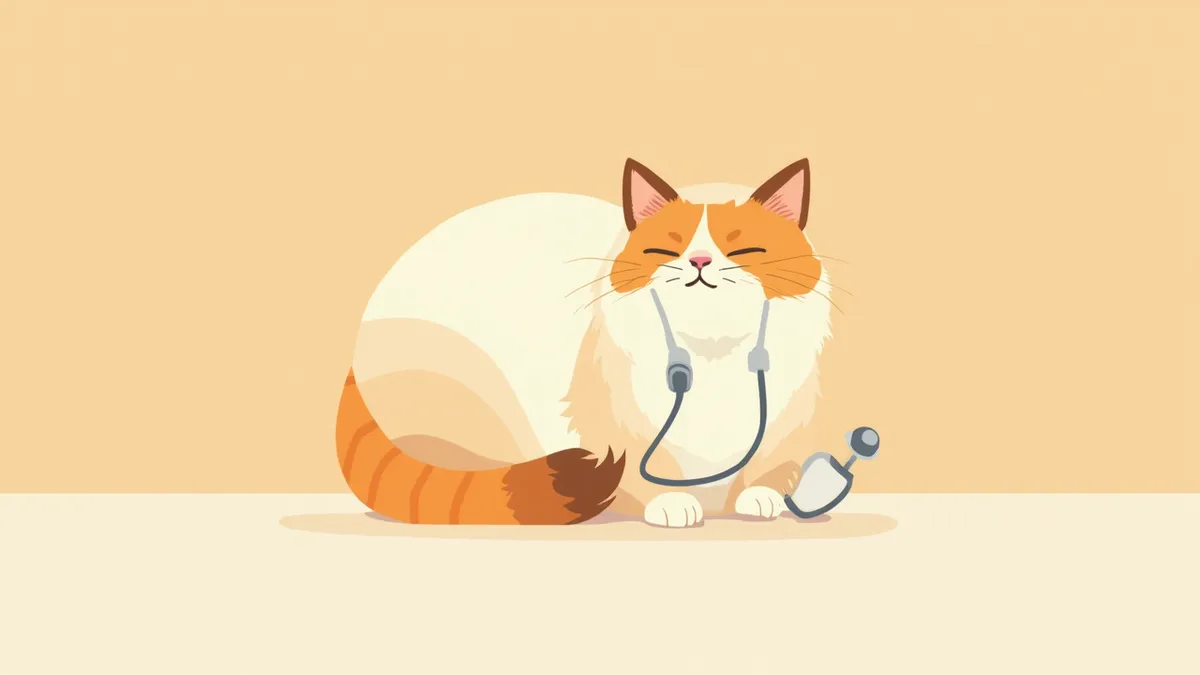 수의사에게 청진을 받고 있는 히말라얀 고양이