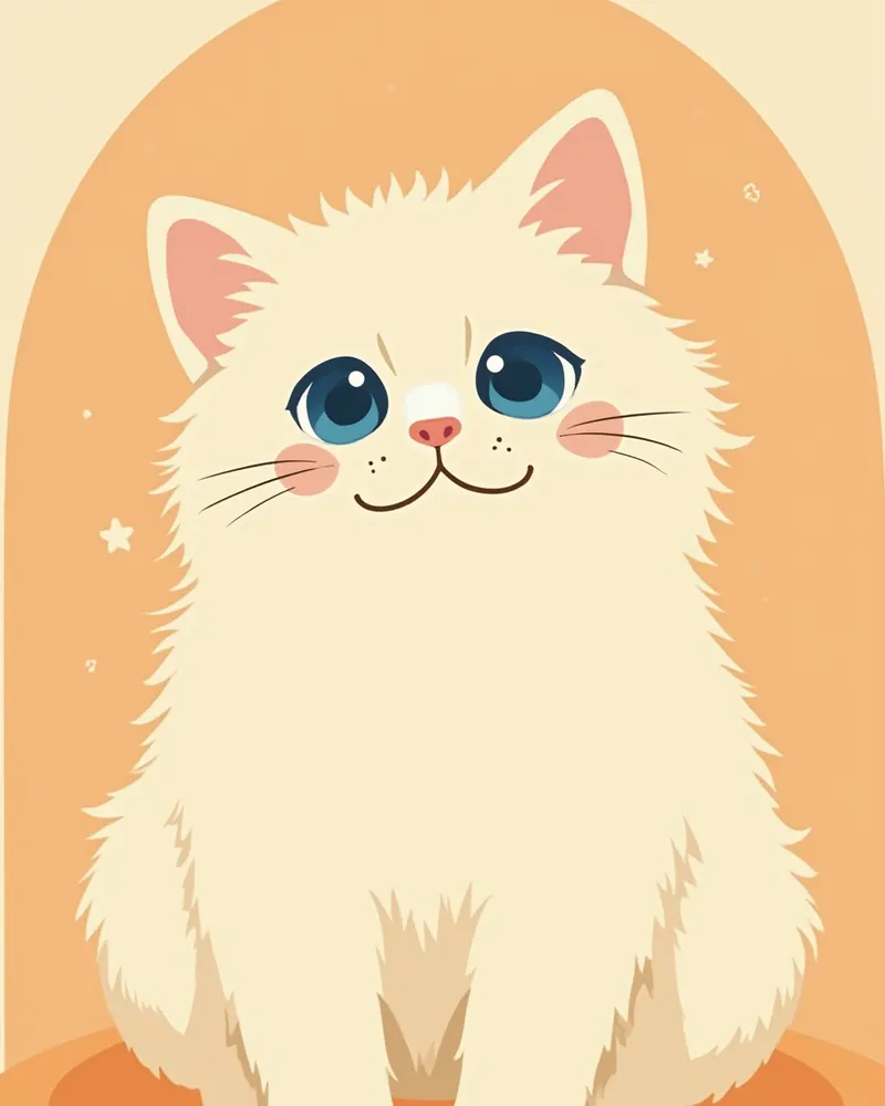 납작한 얼굴과 큰 눈을 가진 히말라얀 고양이의 클로즈업