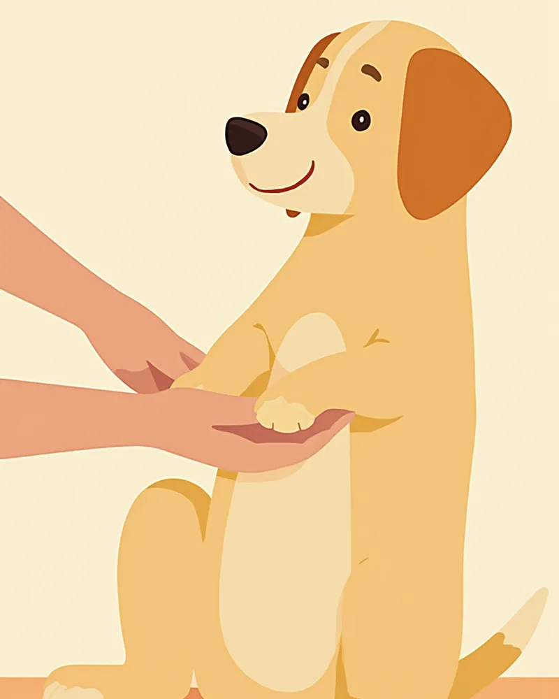 손으로 발바닥을 눌러 점검하는 모습