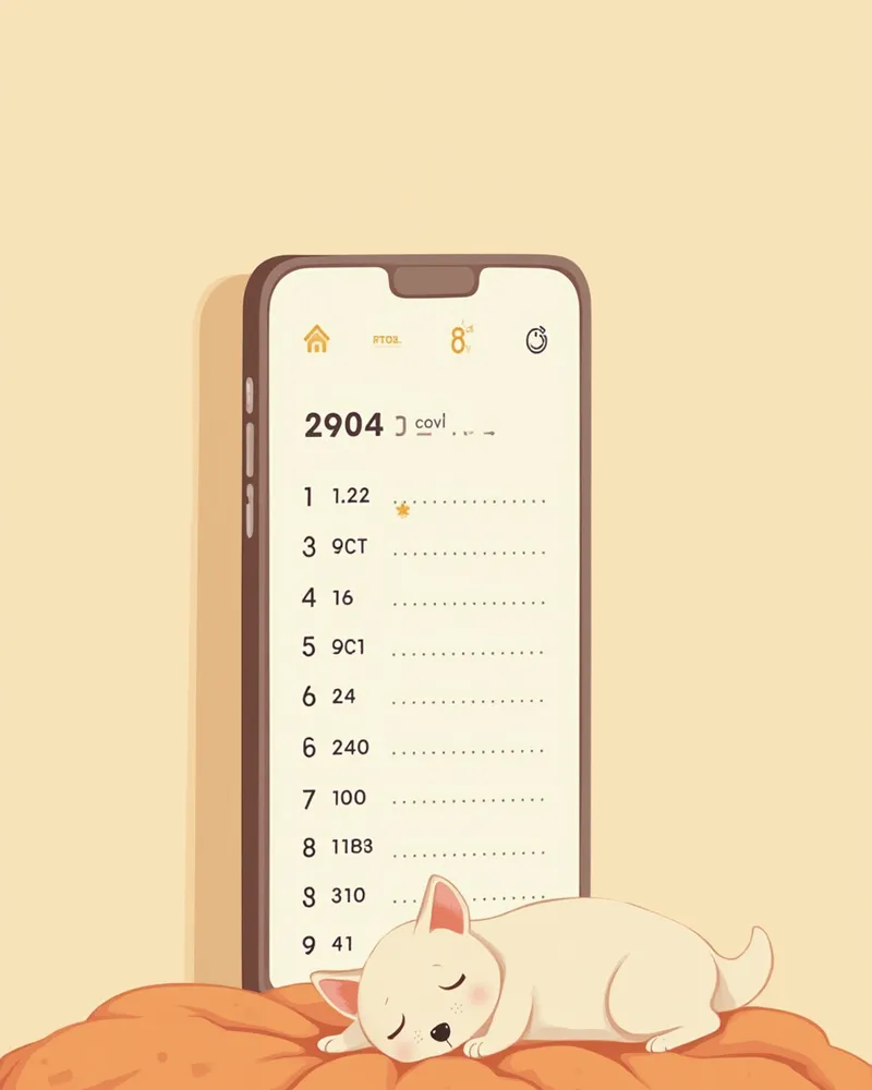 보호자가 반려동물 호흡수 기록을 스마트폰 메모에 적는 모습