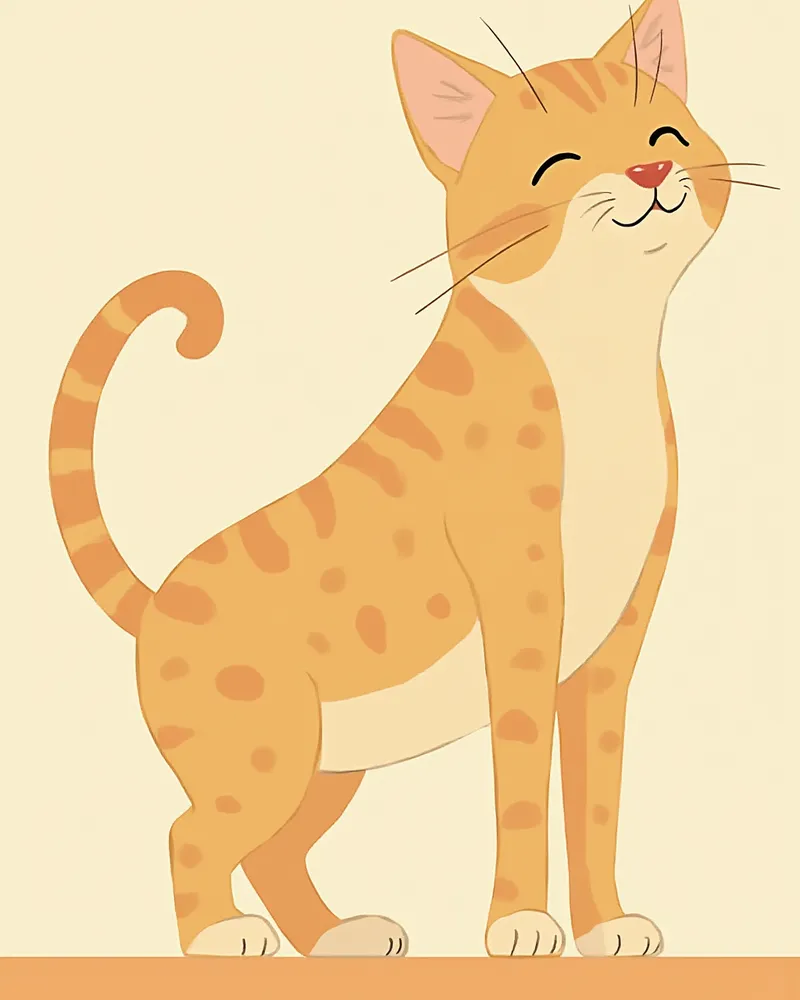 고양이 털을 헤쳐 피부를 점검하는 모습