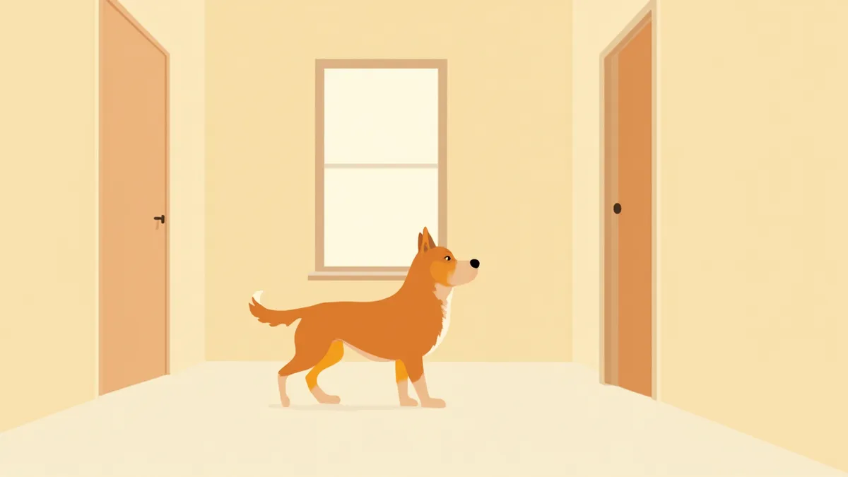 초인종 소리에 반응하는 강아지