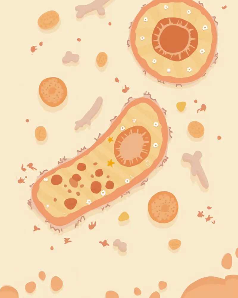 항원-항체 결합으로 색이 입혀지는 IHC 염색 원리 일러스트