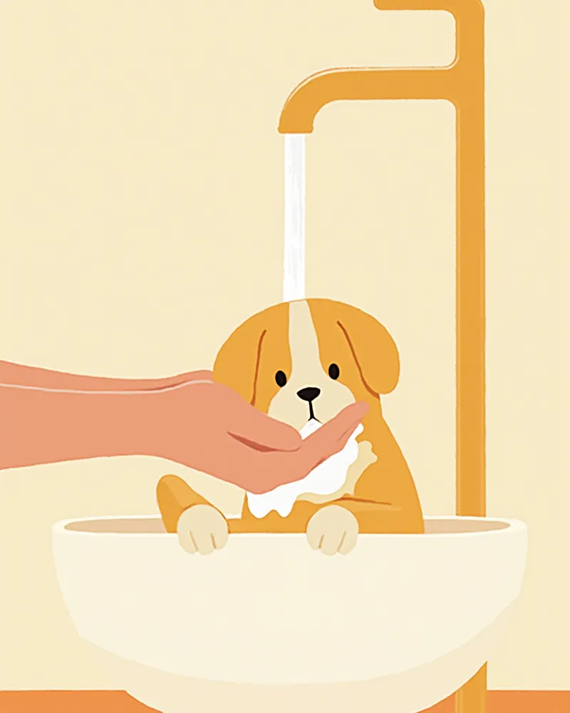 반려동물과 접촉 후 손 씻기