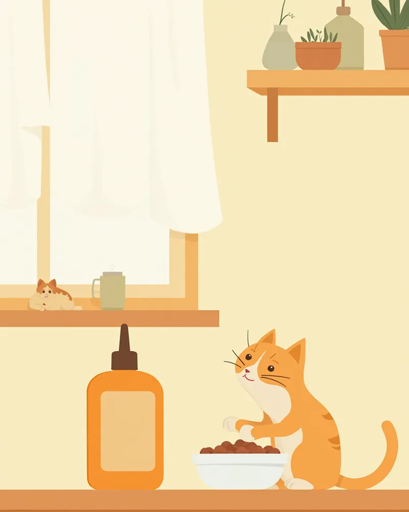 사료와 함께 복용하는 고양이용 이트라코나졸 액상