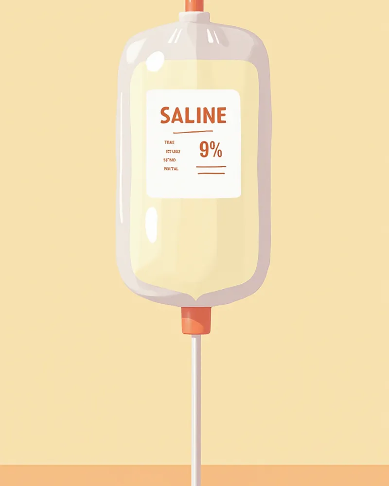 생리식염수 수액 백 일러스트