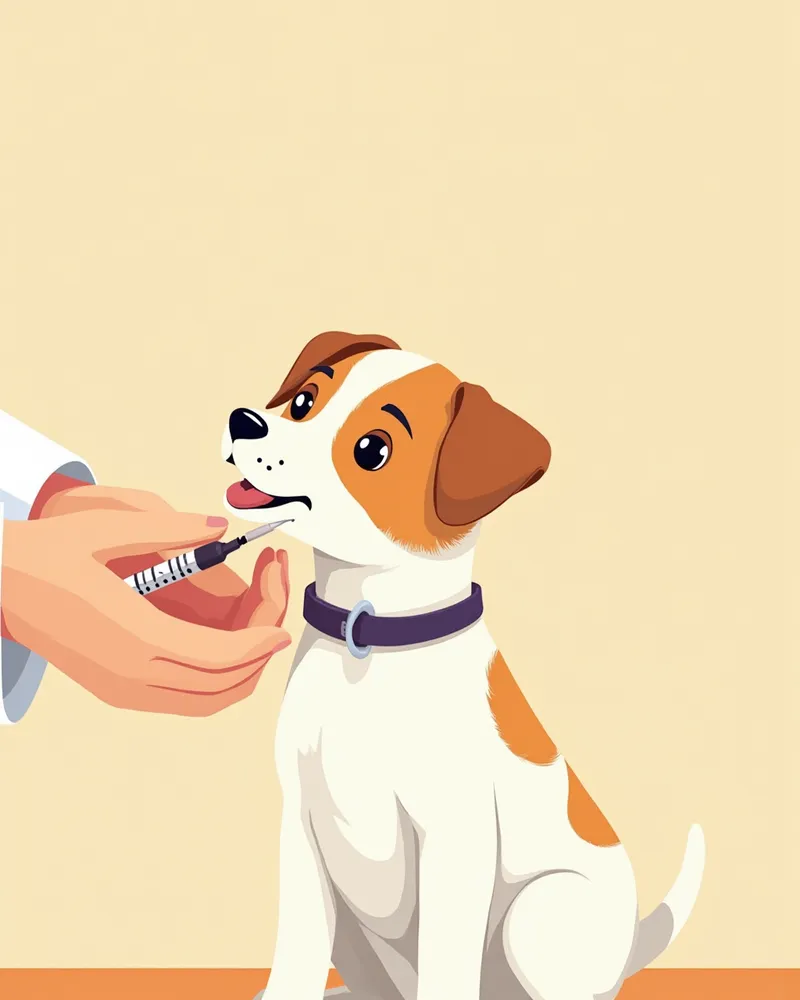 수의사에게 검진받는 잭러셀 퍼피