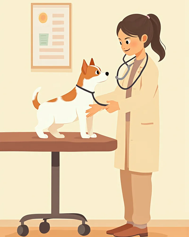 연 1회 종합검진을 받는 성견 잭러셀