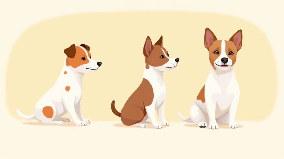 스무스·브로큰·러프 세 가지 모질의 잭러셀 테리어 비교