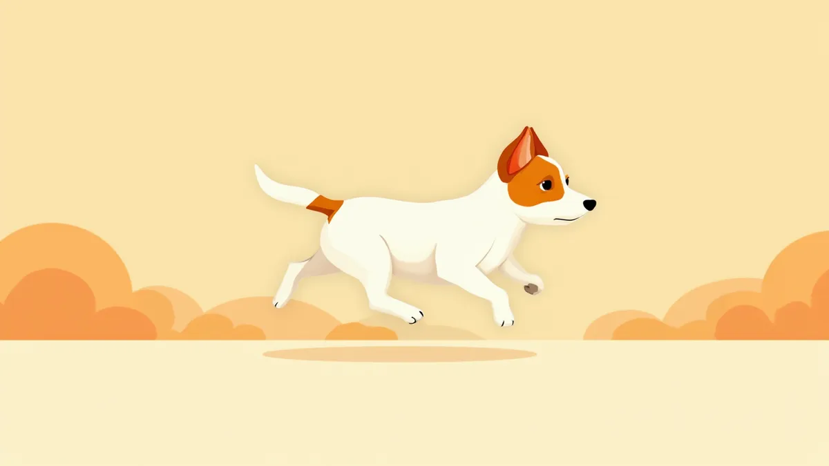 공원에서 활발하게 뛰어다니는 잭러셀 테리어